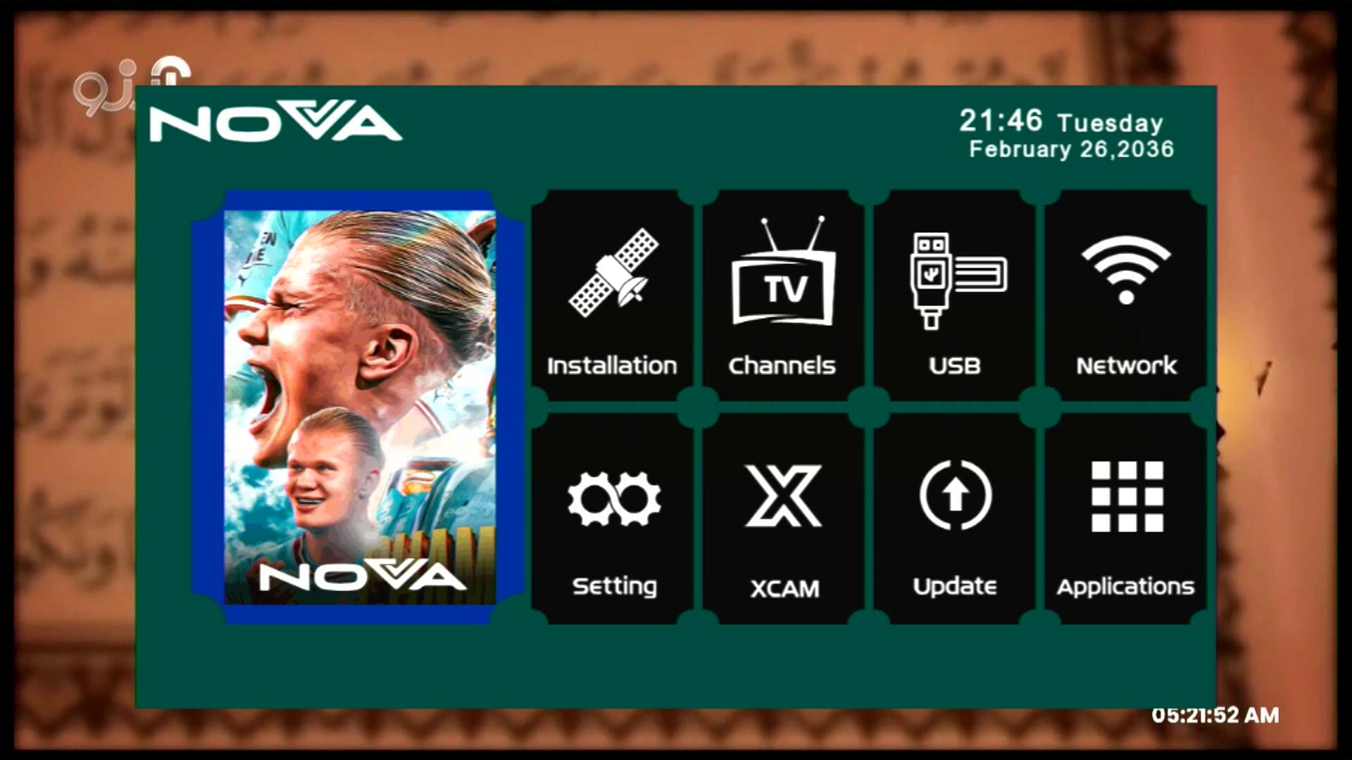 1506HV Stylish Main Menu Icons with Channel Logo