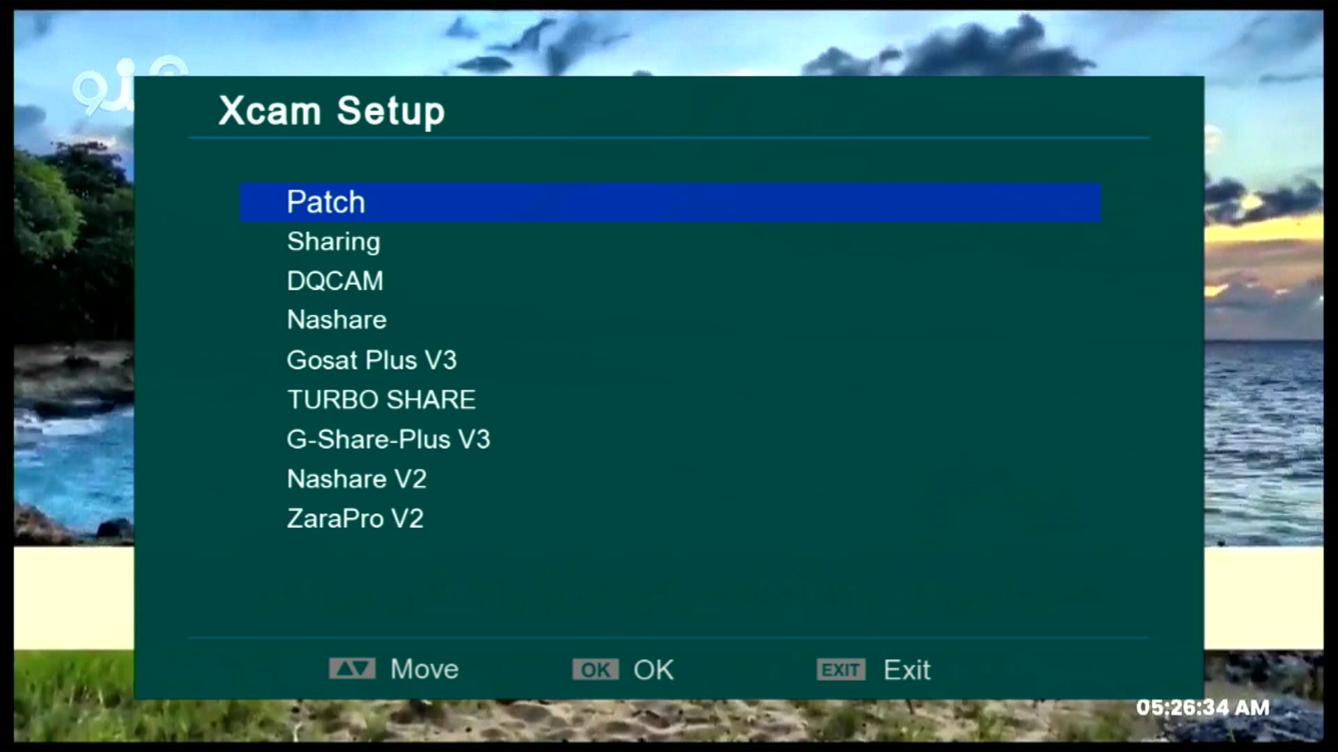 1506HV Hidden Menu Screen