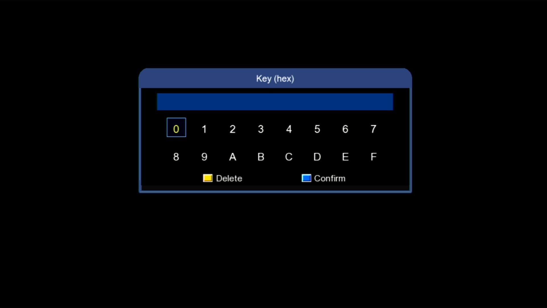 1506HV Biss Key with 0 Button