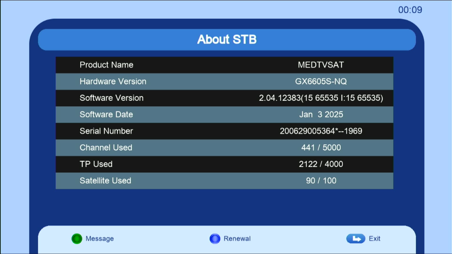 GX6605S System Information