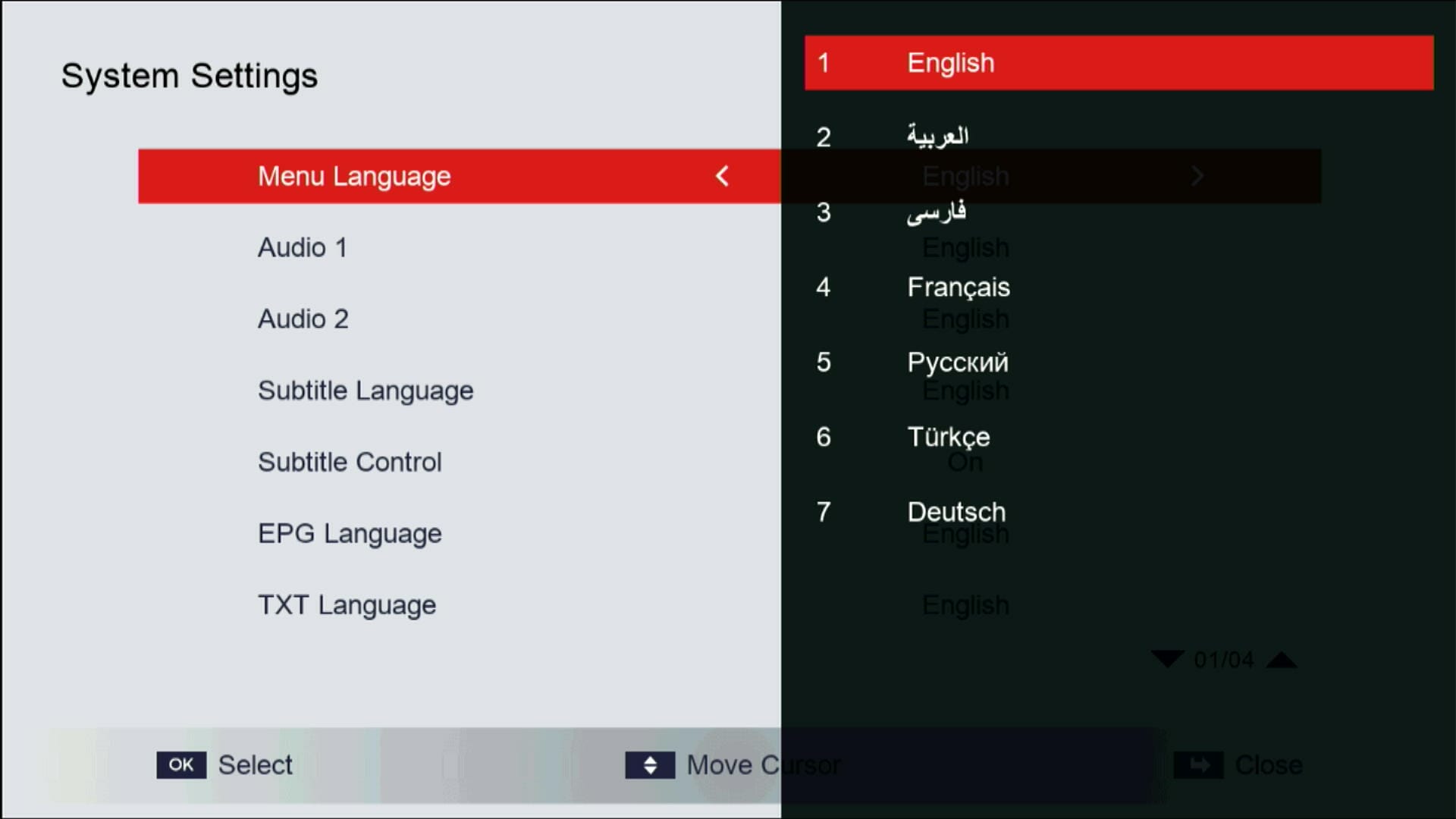 Multiple Languages GX6605S