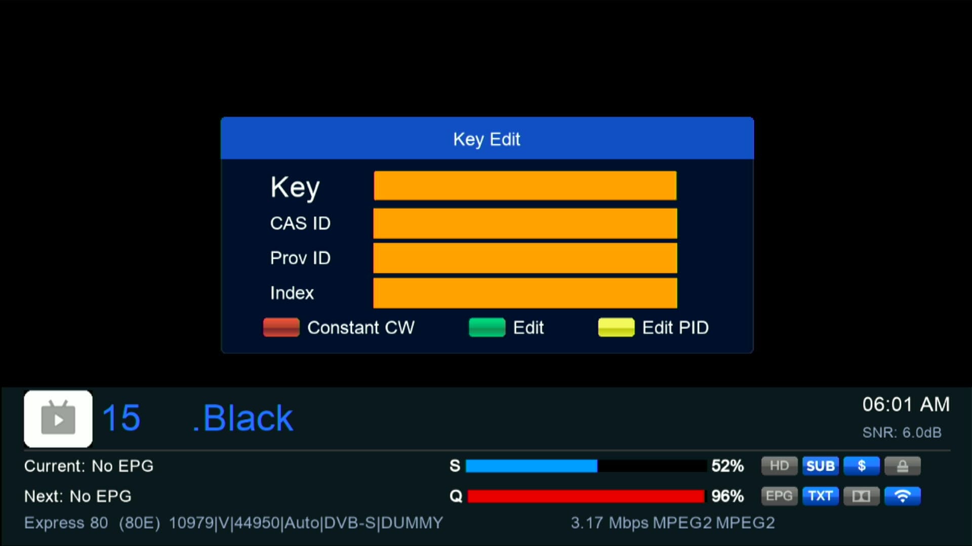 GX6605S Page Down Option for BISS key