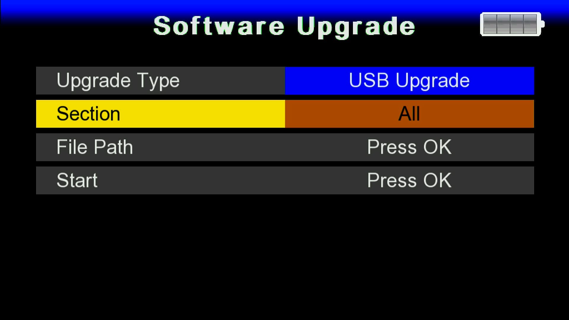 GX6605S USB Upgrade Downgrade Not Available