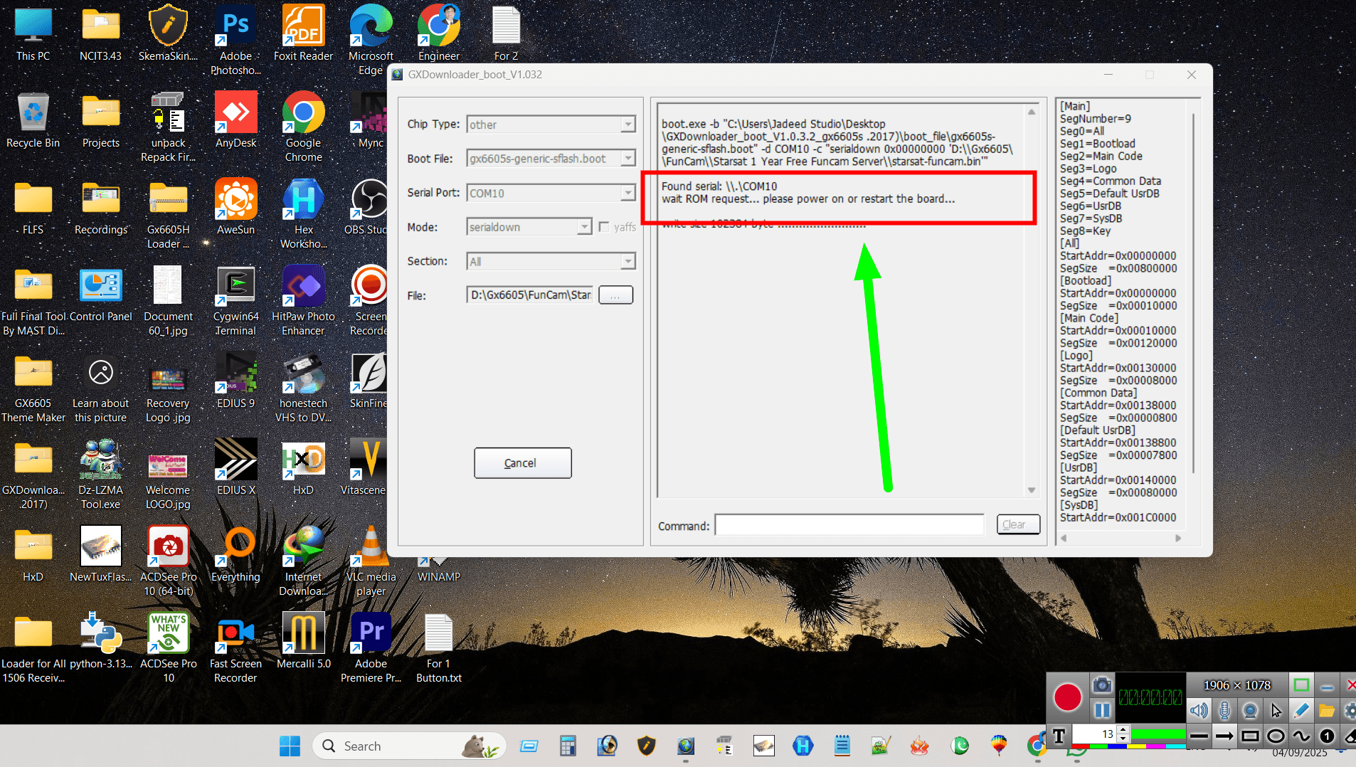 Start Upgrade Process