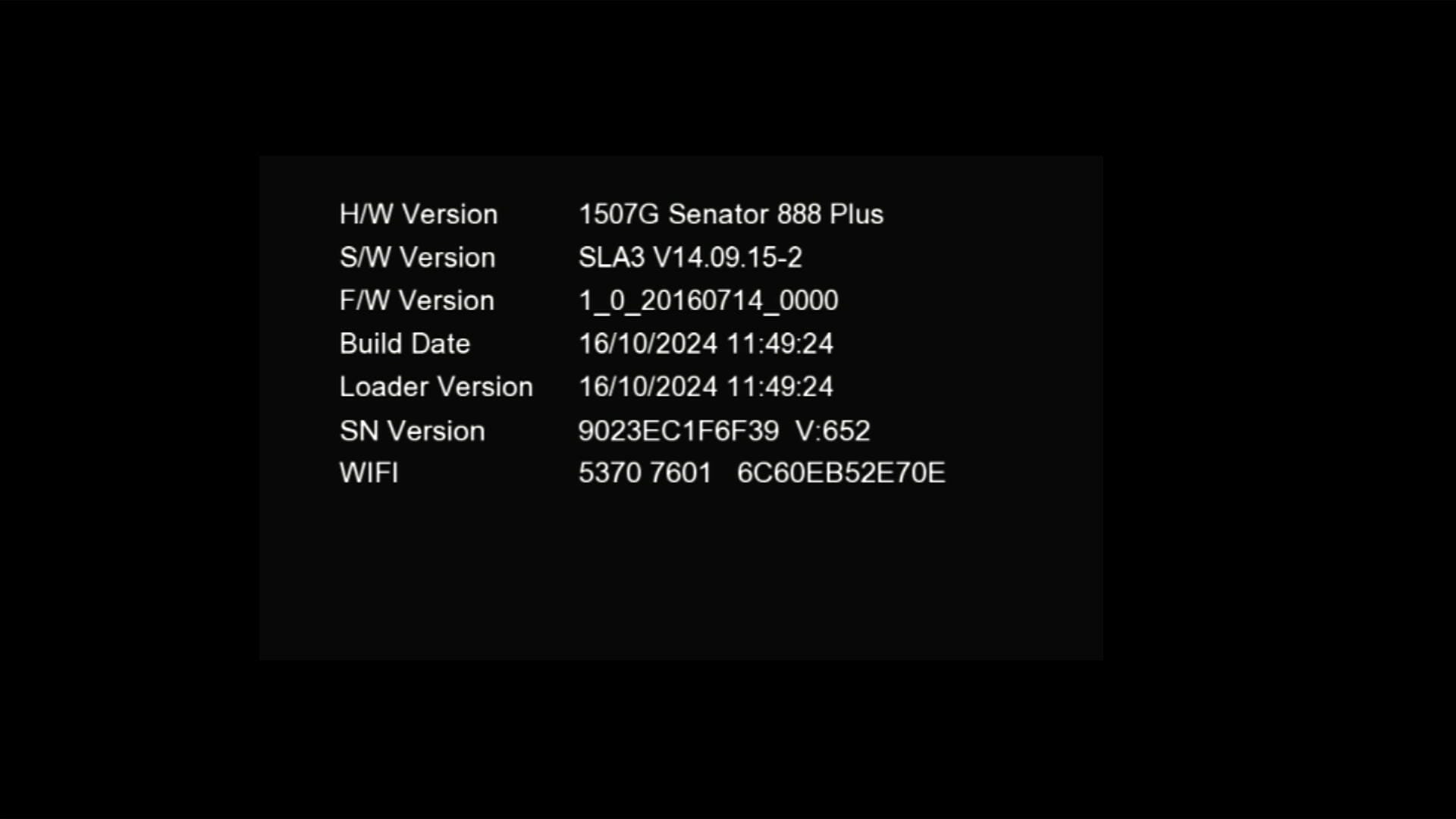 Software Version SunPlus DK-V1.01