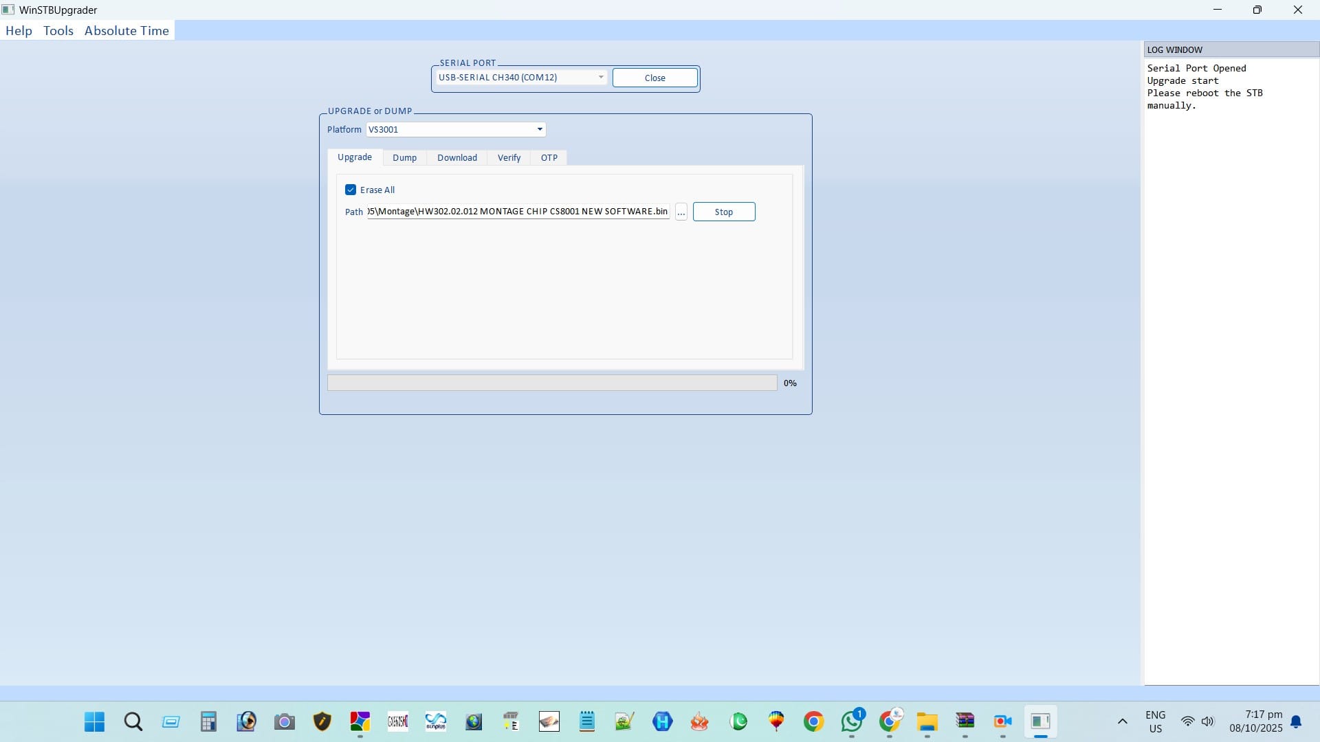 Montage CS8001 Flash File Loader