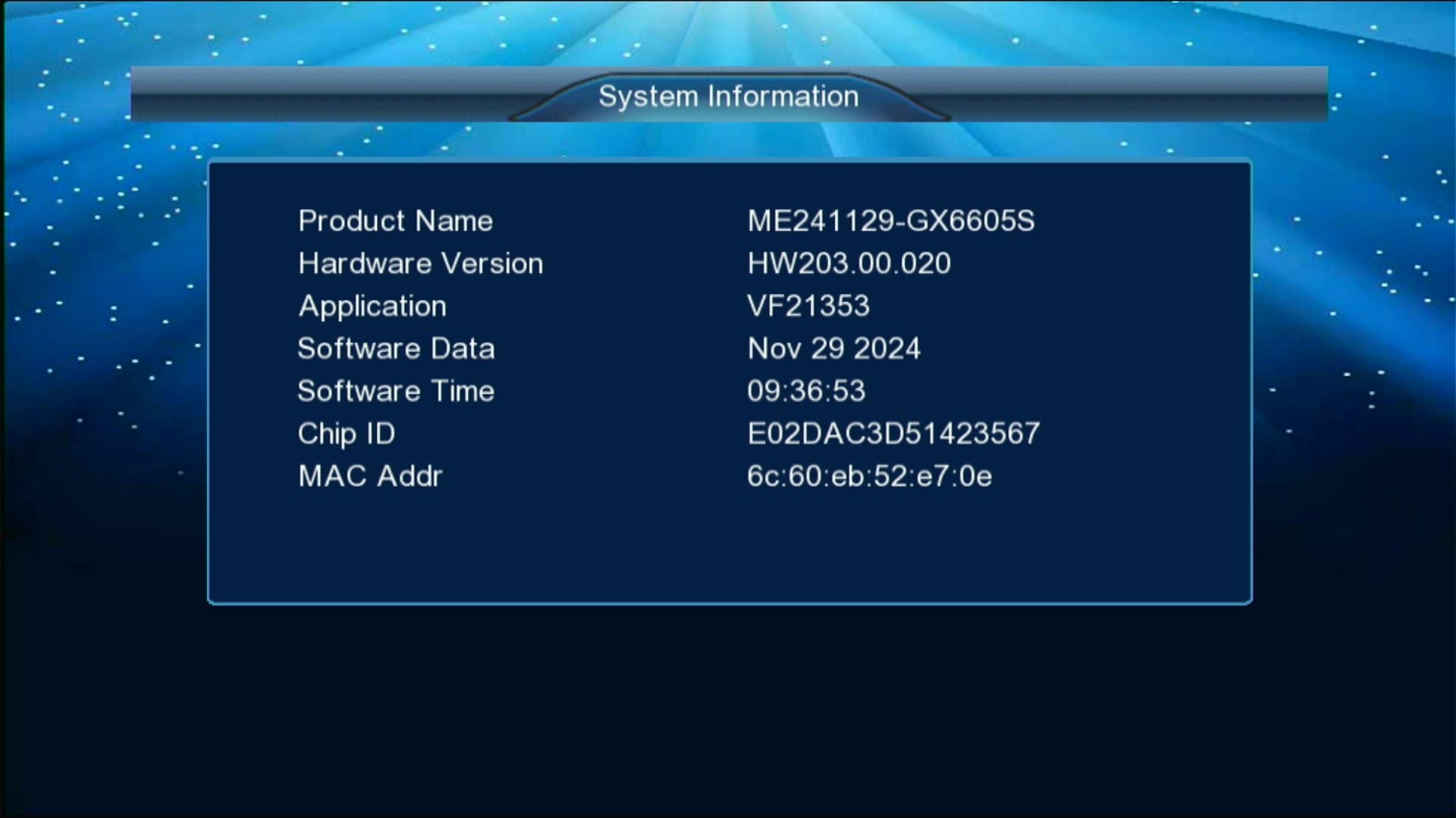 System Information
