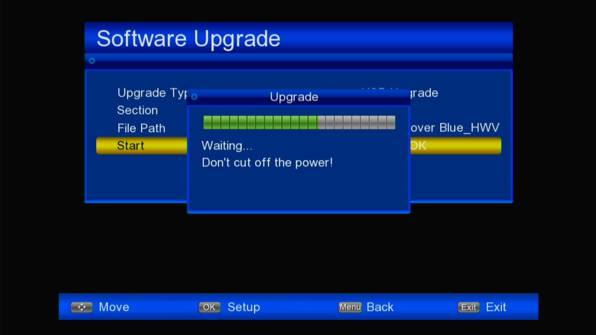 NEWSAT Software Downgrade via USB