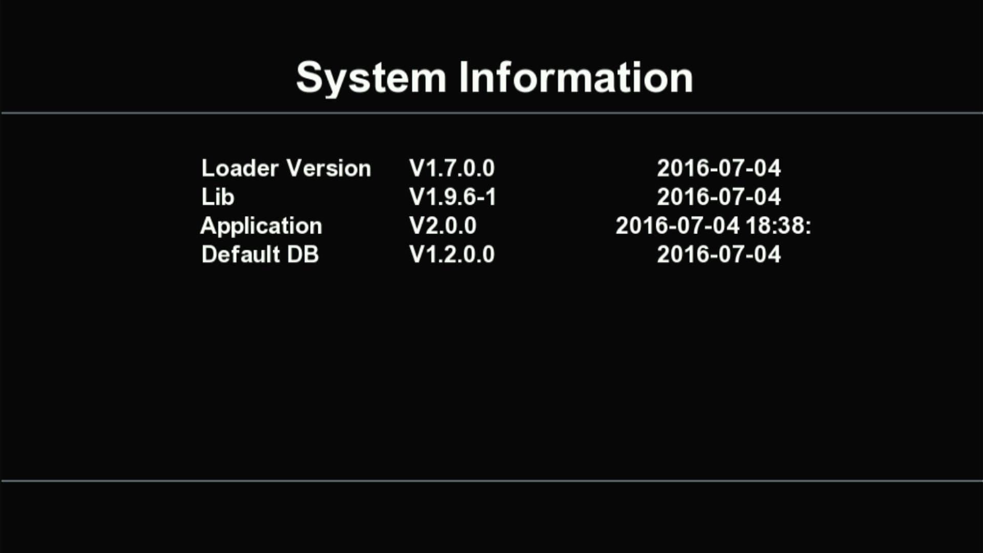 System Information