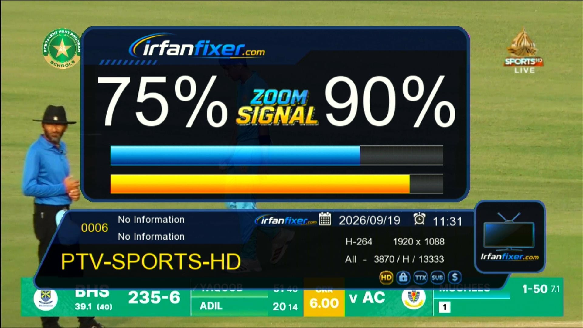 Zoom Signal Indicator