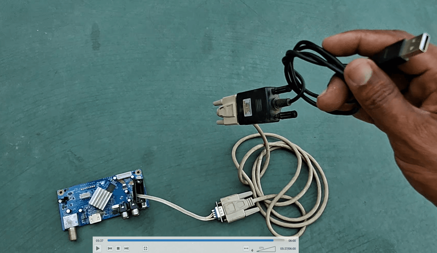 Connect RS232 Cable